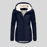 Veste d'hiver longue à capuche pour femmes | Doublure intérieure