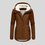 Veste d'hiver longue à capuche pour femmes | Doublure intérieure