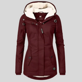 Veste d'hiver longue à capuche pour femmes | Doublure intérieure