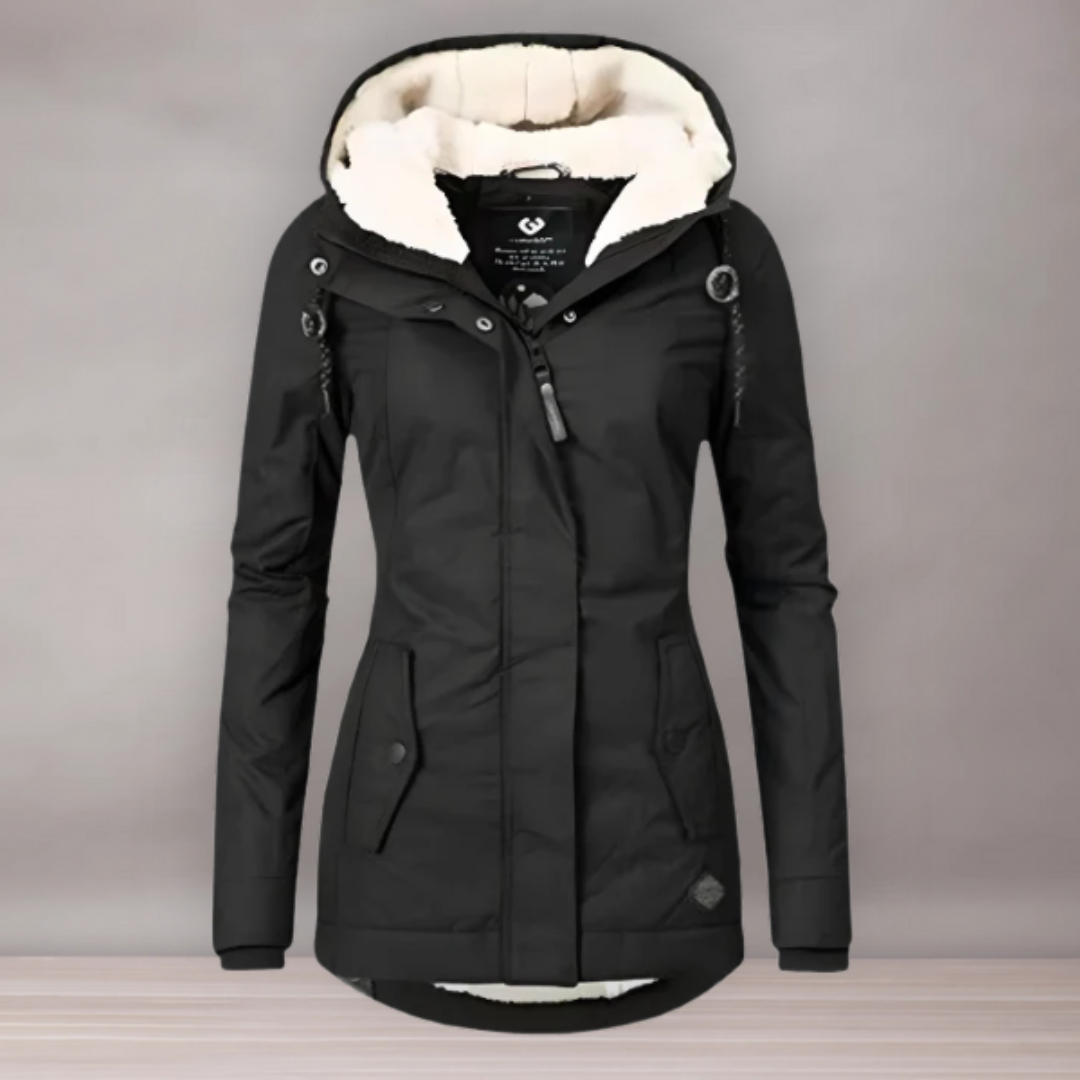 Veste d’hiver longue pour femmes | Capuche et doublure