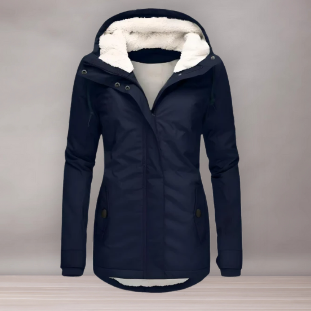 Veste d’hiver longue pour femmes | Capuche et doublure