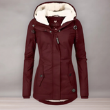 Veste d’hiver longue pour femmes | Capuche et doublure