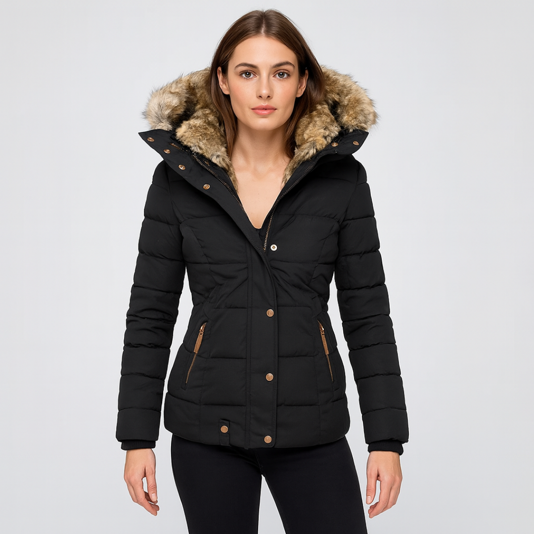 Veste d'hiver rembourrée pour femmes | Modèle à capuche