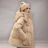 Veste d’hiver matelassée pour femmes | Capuche intégrée
