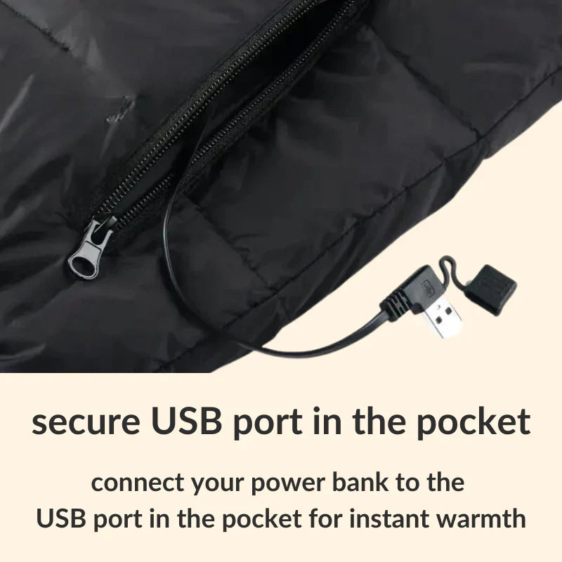 Veste matelassée chauffante pour hommes et femmes | Réglage thermique
