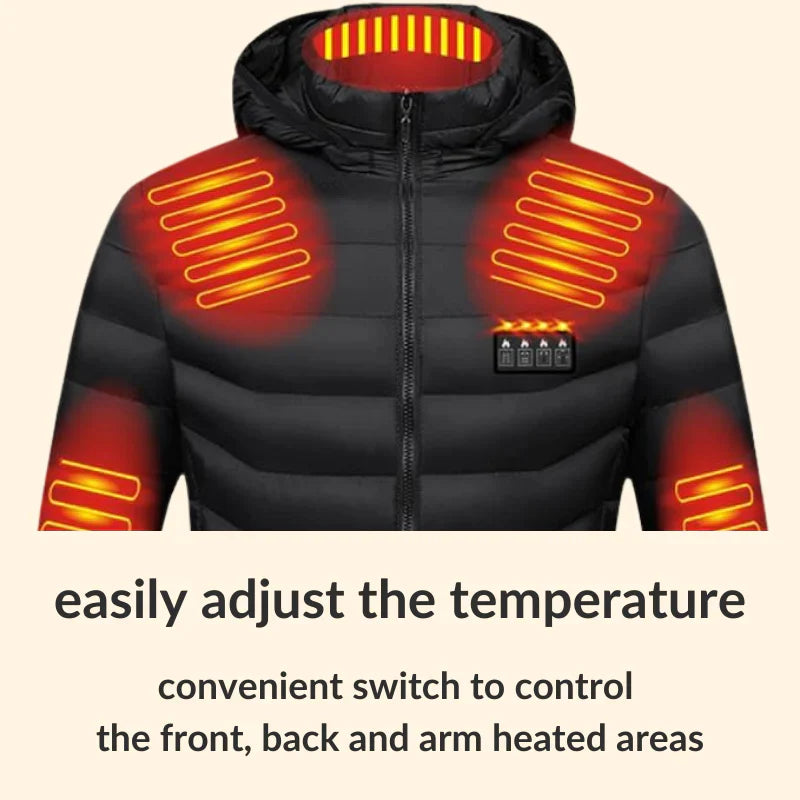 Veste matelassée chauffante pour hommes et femmes | Réglage thermique