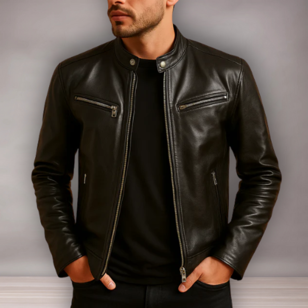 Veste zippée pour hommes | Col montant