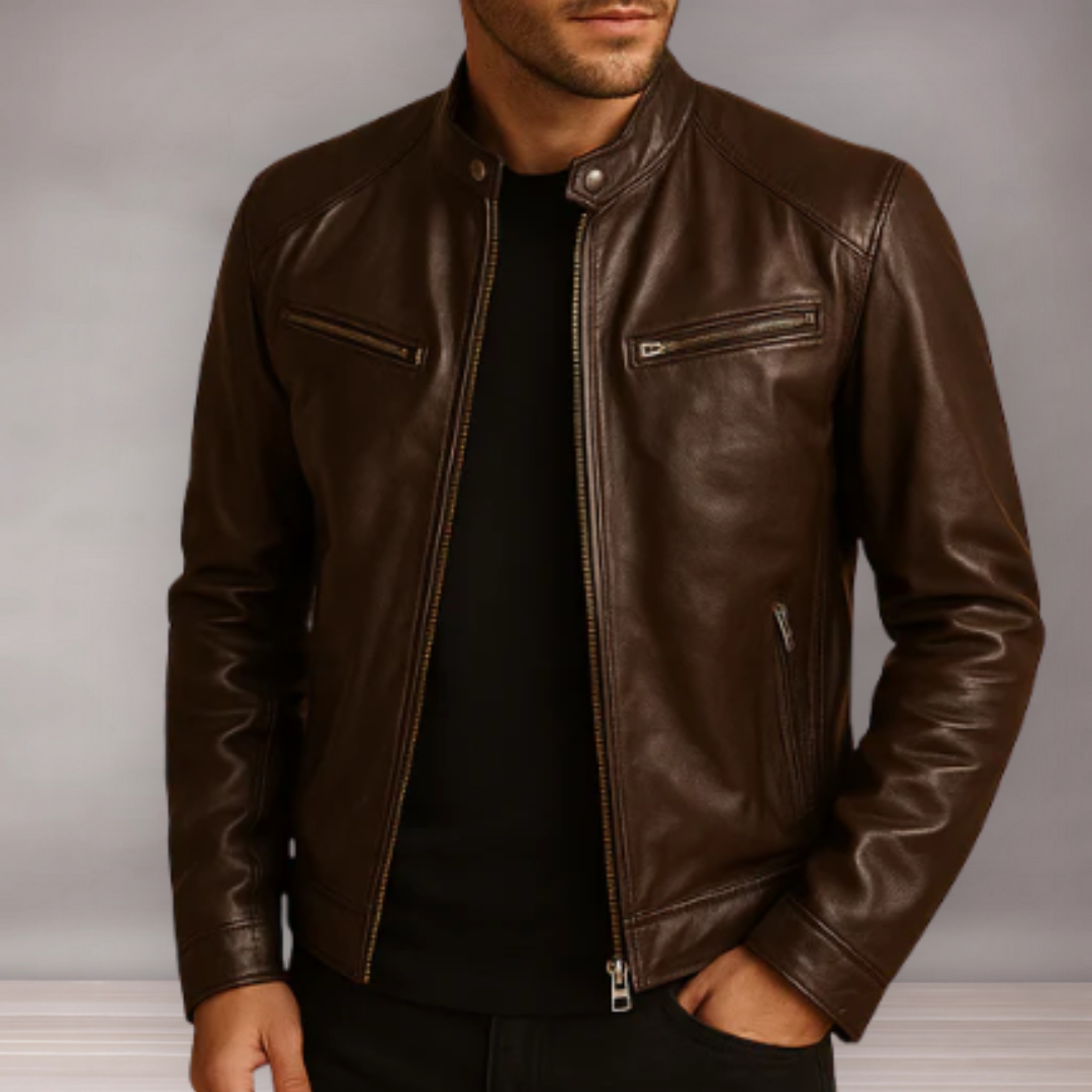 Veste zippée pour hommes | Col montant