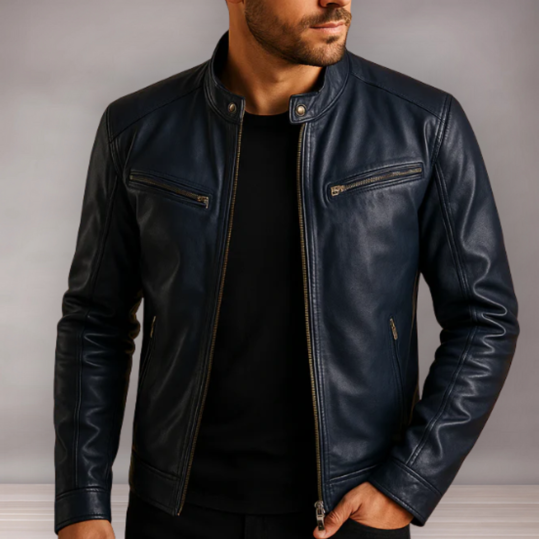 Veste zippée pour hommes | Col montant