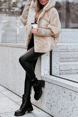 Veste bomber à capuche pour femme