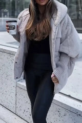 Veste bomber à capuche pour femme