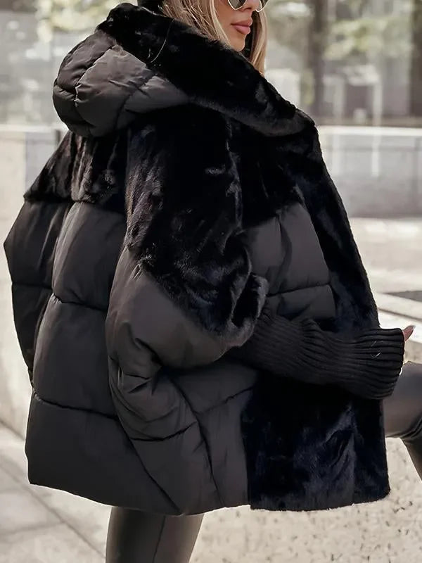 Veste bomber à capuche pour femme