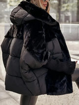 Veste bomber à capuche pour femme