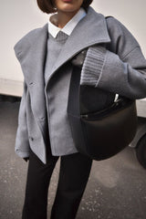 Veste courte à double fermeture pour femme