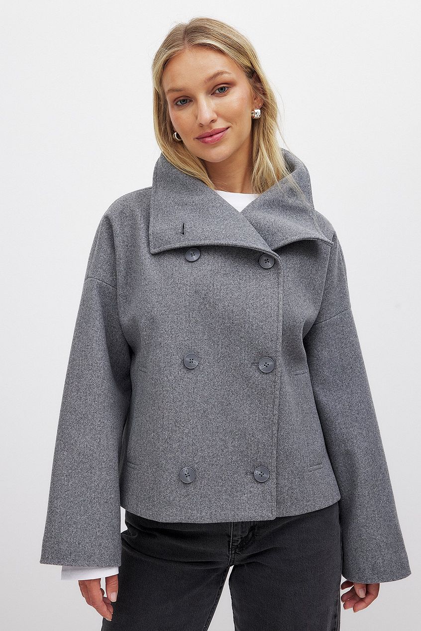 Veste courte à double fermeture pour femme