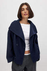 Veste courte à double fermeture pour femme