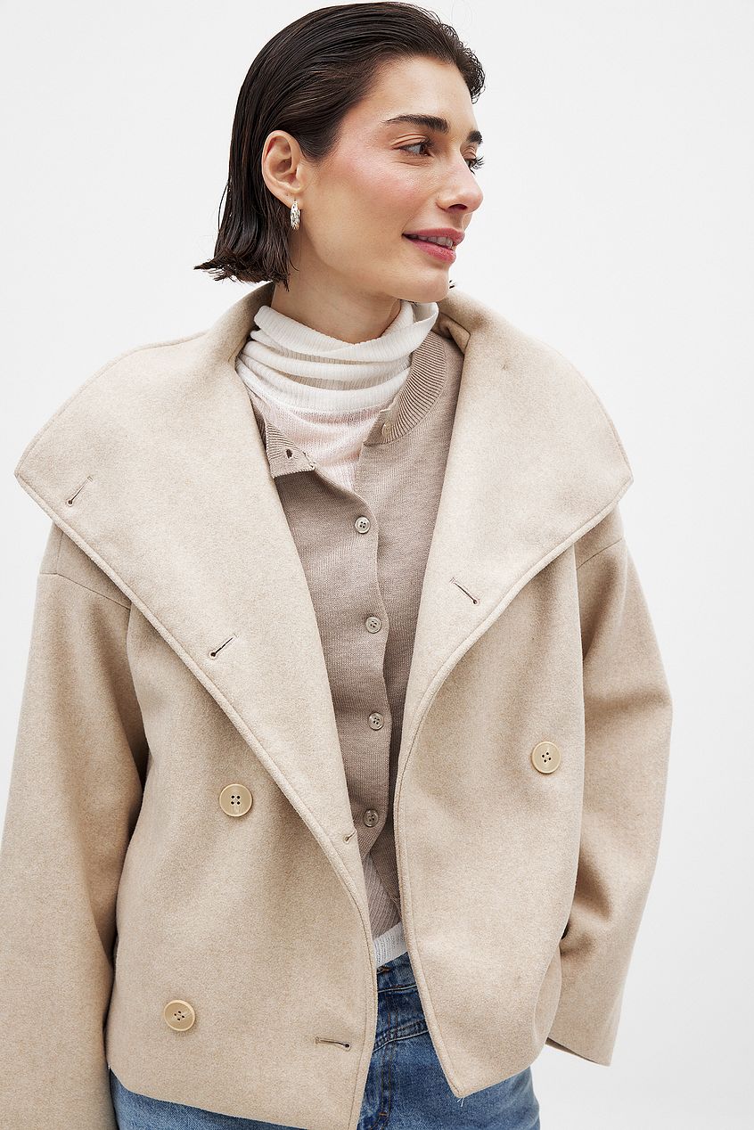 Veste courte à double fermeture pour femme