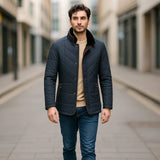 Veste d'hiver matelassée pour homme avec col montant | Poches latérales