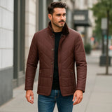 Veste d'hiver matelassée pour homme avec col montant | Poches latérales