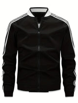 Veste intermédiaire pour homme | Col baseball avec manches rayées