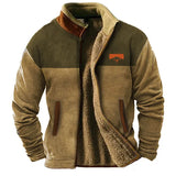 Veste sherpa Out West pour homme | Fermeture éclair frontale