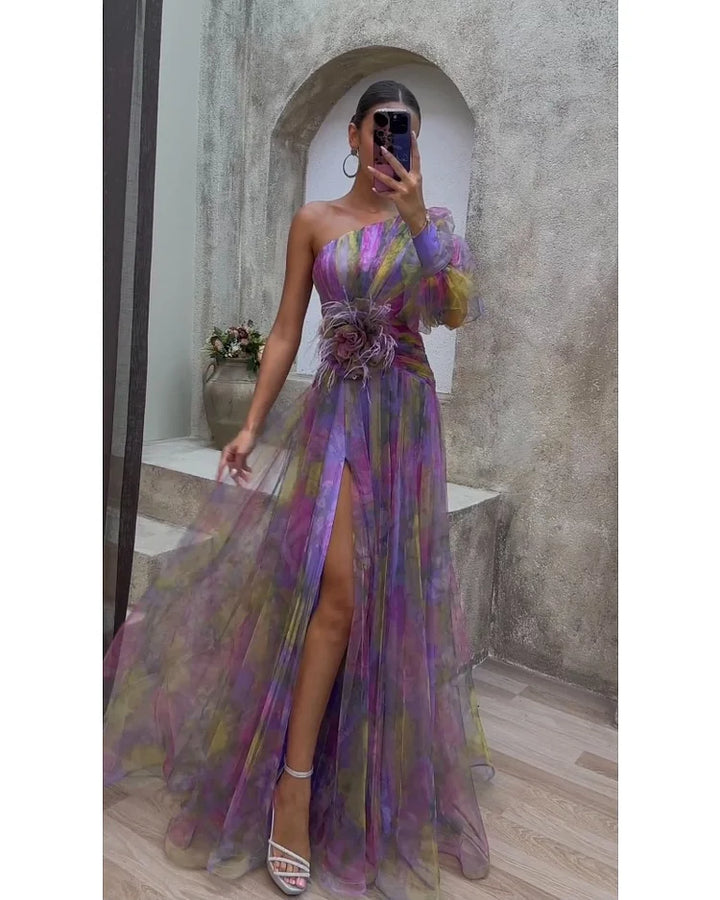 Tirenta | Robe Midi Asymétrique Élégante