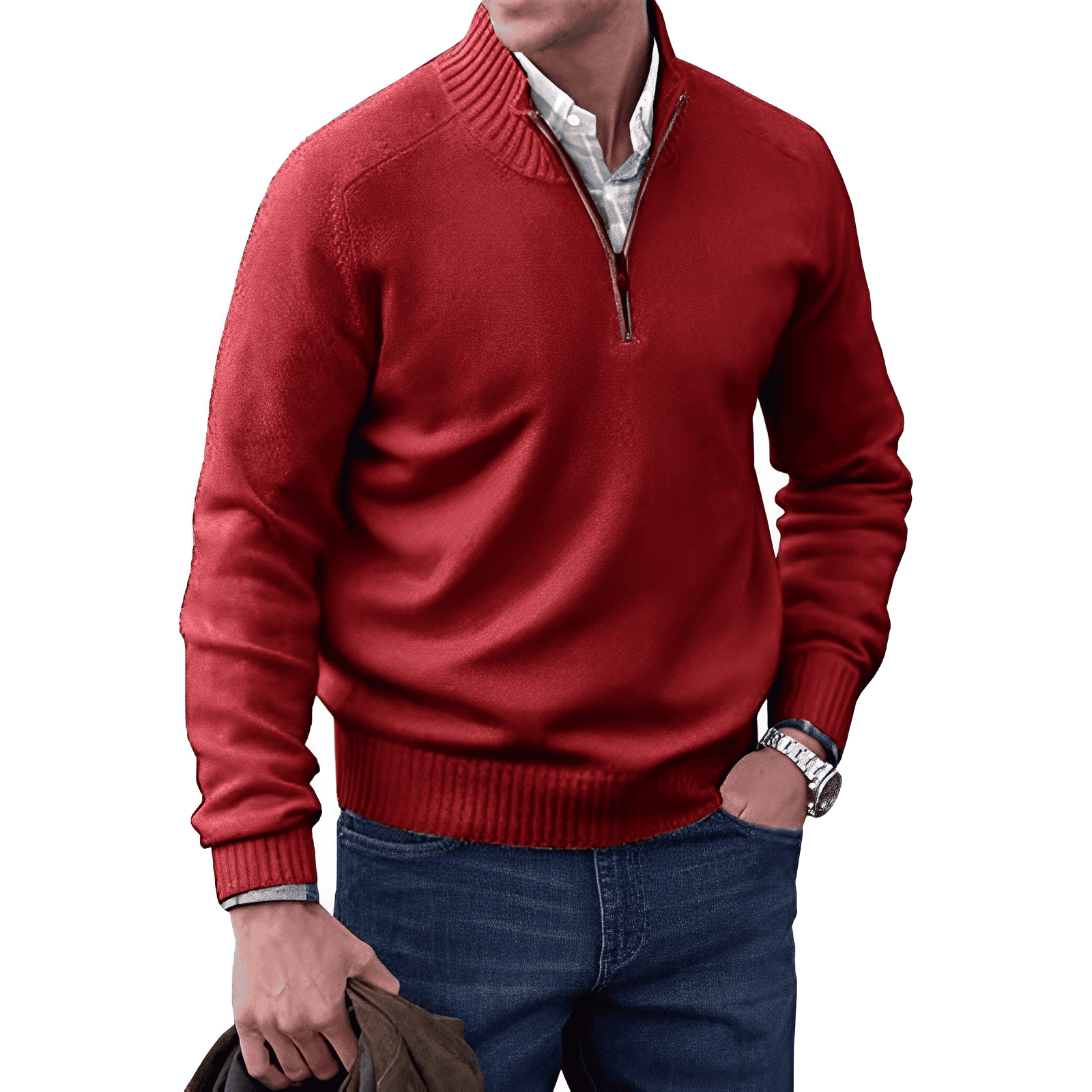 Pull à manches longues pour hommes | Col rond