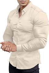Chemise slim fit pour hommes | Matière stretch