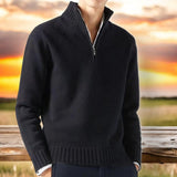 SWEATER KWARTARA ZIP dla mężczyzn | Posiekane dzianie