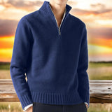 SWEATER KWARTARA ZIP dla mężczyzn | Posiekane dzianie