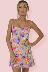 Tirenta - Robe Mini à Sequins Éblouissante