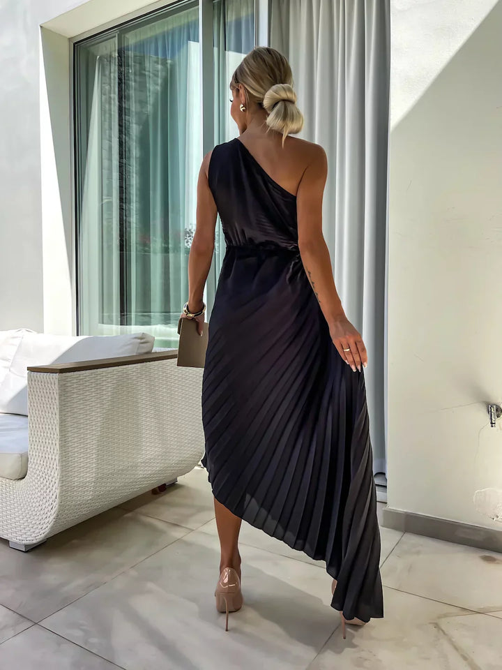 Tirenta | Robe de Soirée Fleurie à Une Épaule