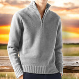 SWEATER KWARTARA ZIP dla mężczyzn | Posiekane dzianie