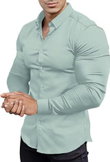 Chemise slim fit pour hommes | Matière stretch