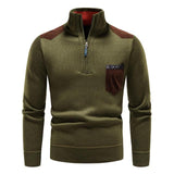 SWEATER termiczny pół zip dla mężczyzn | Kołnierz pionowy