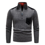 SWEATER termiczny pół zip dla mężczyzn | Kołnierz pionowy
