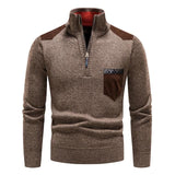 SWEATER termiczny pół zip dla mężczyzn | Kołnierz pionowy