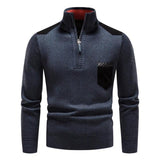 SWEATER termiczny pół zip dla mężczyzn | Kołnierz pionowy