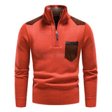 SWEATER termiczny pół zip dla mężczyzn | Kołnierz pionowy