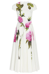 Tirenta - Robe Longue Roses Peintes