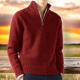 SWEATER KWARTARA ZIP dla mężczyzn | Posiekane dzianie