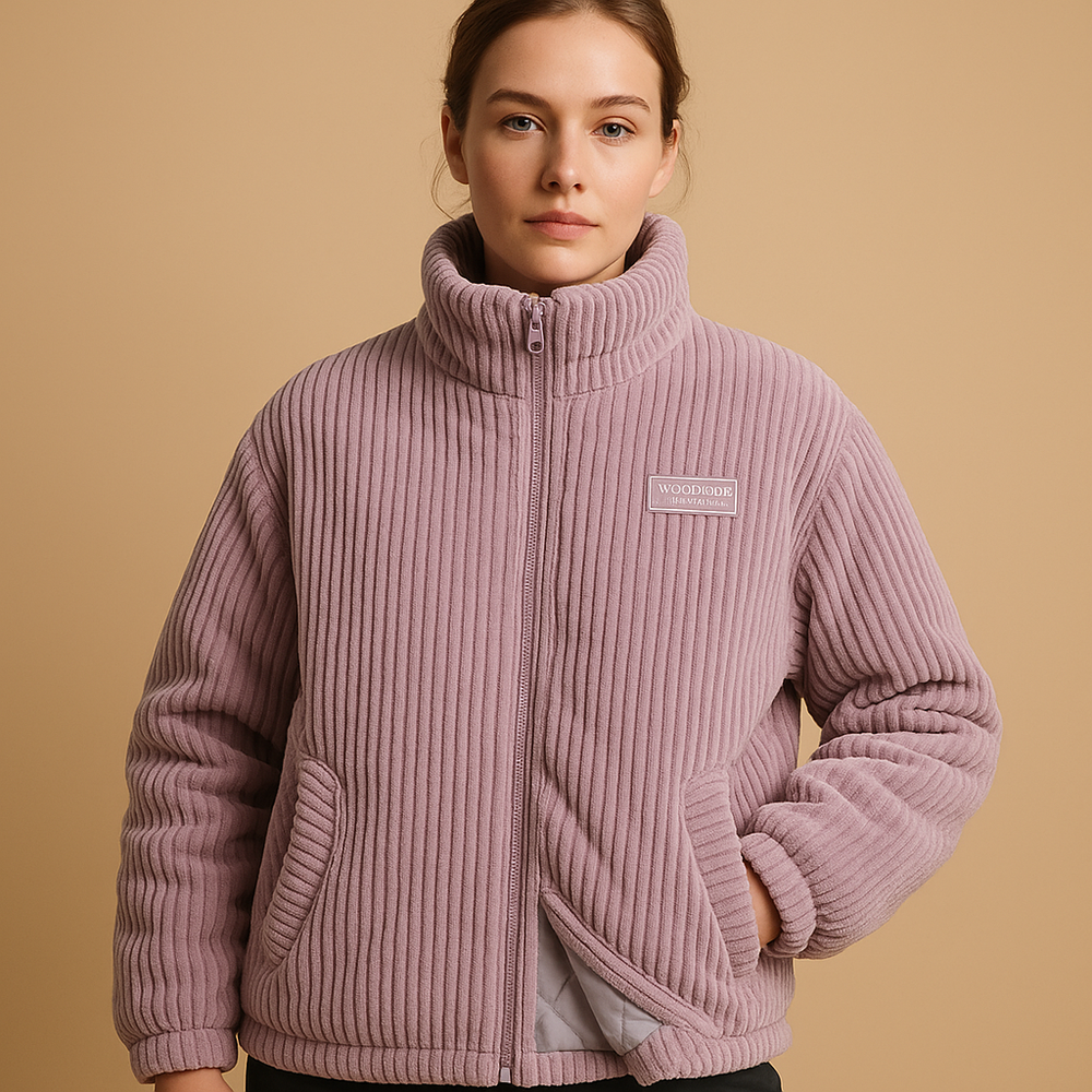 Unisex żebrowana aksamitna kurtka | Wewnętrzna podszewka